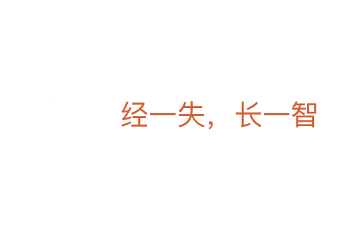 经一失,长一智
