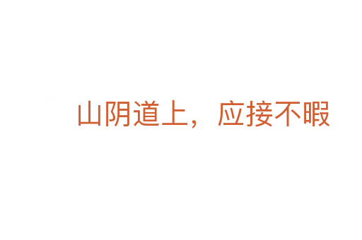 山阴道上,应接不暇