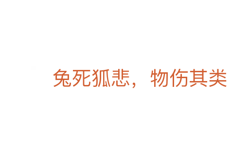 兔死狐悲,物伤其类