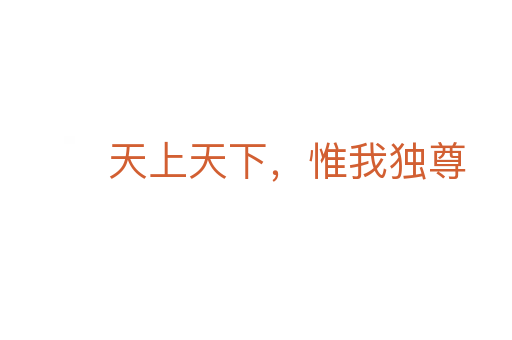 天上天下,惟我独尊